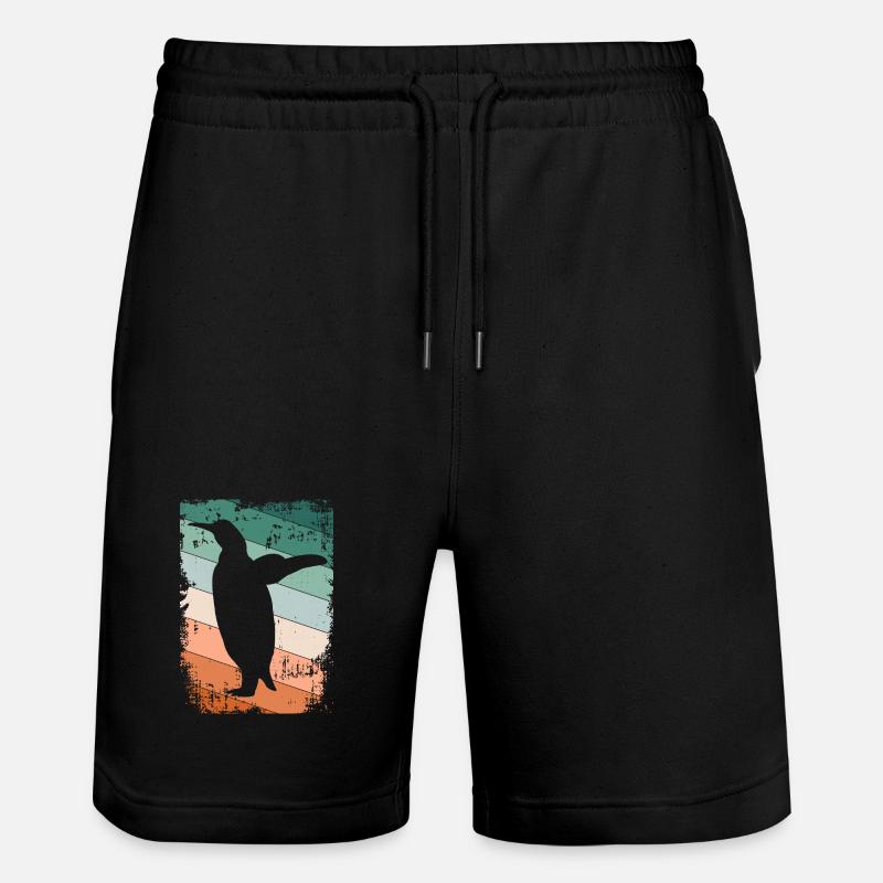 Pingouins - Short de jogging bio TRAINER Stanley/Stella unisexe - noir