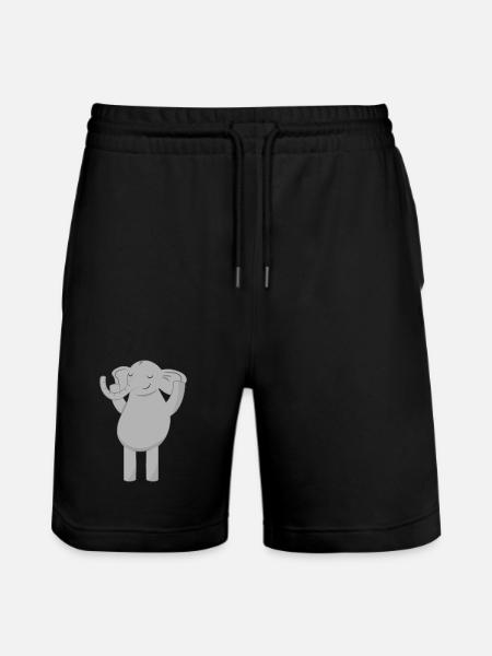 Elephant elephant - Stanley/Stella Trainer Unisex Organic Jogging Shorts - black
