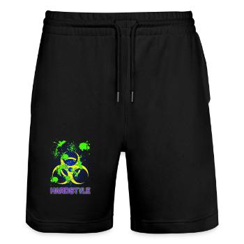 Splash Hardstyle Techno Trance House - Short de jogging bio TRAINER Stanley/Stella unisexe - noir - Devant - Nik (191cm) & Marisol (170cm)