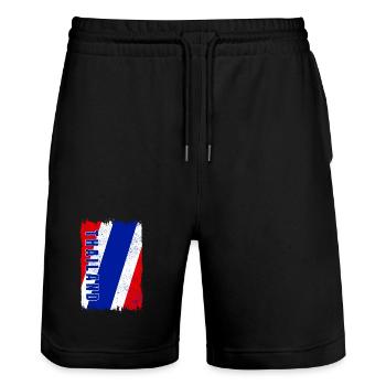 drapeau de la Thaïlande - Short de jogging bio TRAINER Stanley/Stella unisexe - noir - Devant - Nik (191cm) & Marisol (170cm)