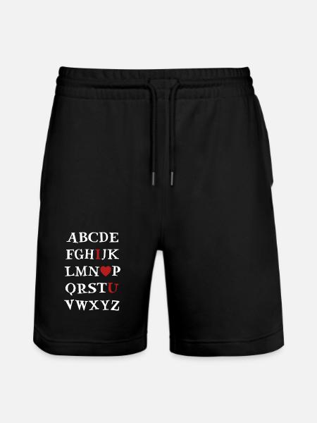 ABC I love you - Stanley/Stella Trainer Unisex Organic Jogging Shorts - black