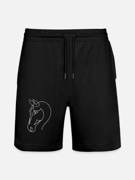 Esquisse du cheval blanc - Short de jogging bio TRAINER Stanley/Stella unisexe - noir