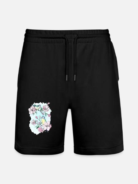 Bleu et magnolias - Short de jogging bio TRAINER Stanley/Stella unisexe - noir