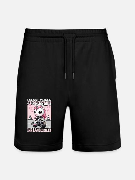 Unicorno in moto - Pantaloncini da jogger ecologici unisex Trainer di Stanley/Stella - nero