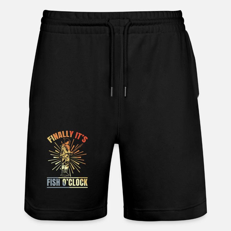 Enfin, c’est l’horloge des poissons - Short de jogging bio TRAINER Stanley/Stella unisexe - noir
