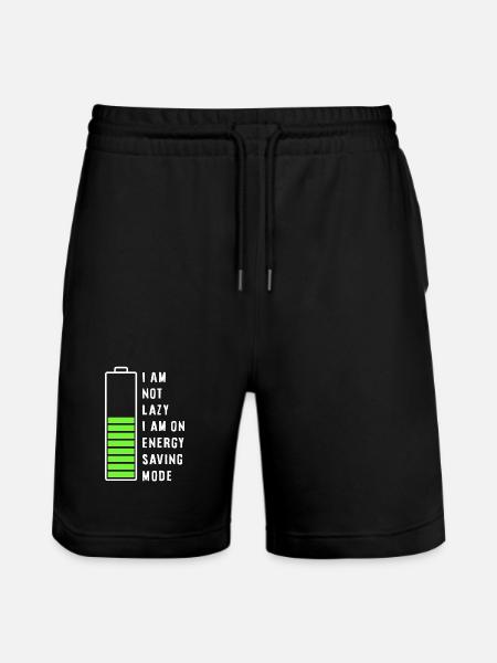 I am not lazy - Stanley/Stella Trainer Unisex Organic Jogging Shorts - black