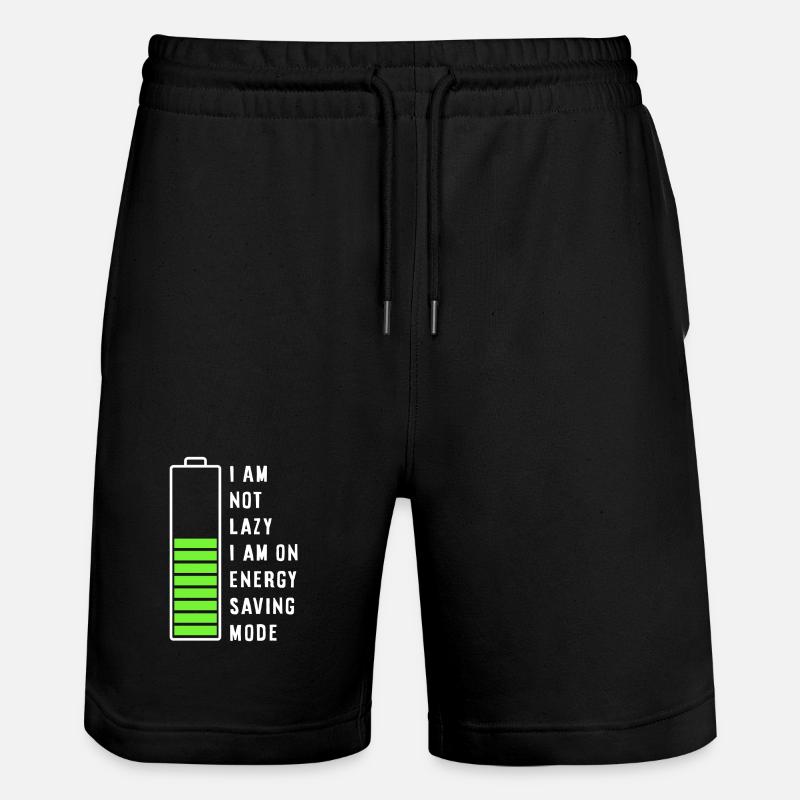 I am not lazy - Stanley/Stella Trainer Unisex Organic Jogging Shorts - black