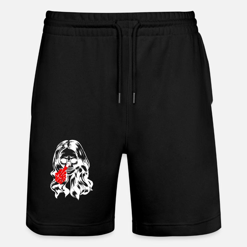 Coole Gothic Lady Skull - Stanley/Stella Unisex Bio Joggingshorts Trainer  - Schwarz
