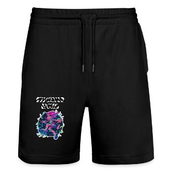 Mein Name ist Mia 2026 - Stanley/Stella Unisex Bio Joggingshorts Trainer  - Schwarz - Vorne - Nik (191cm) & Marisol (170cm)