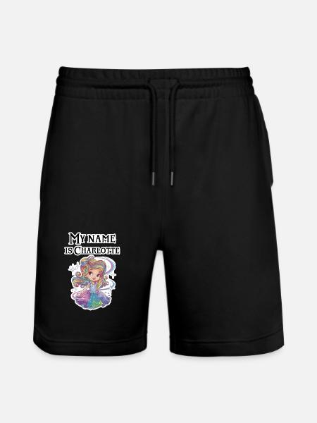 My name is Charlotte 2026 - Stanley/Stella Trainer Unisex Organic Jogging Shorts - black
