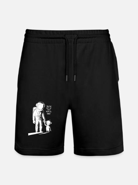 You're galactic, Dad! - Stanley/Stella Trainer Unisex Organic Jogging Shorts - black