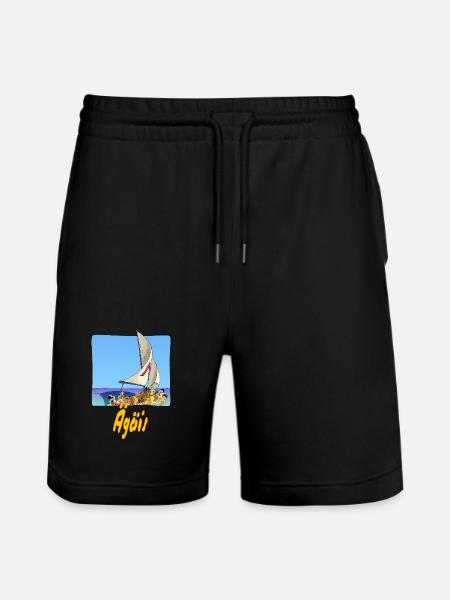 Mer Égée - Short de jogging bio TRAINER Stanley/Stella unisexe - noir