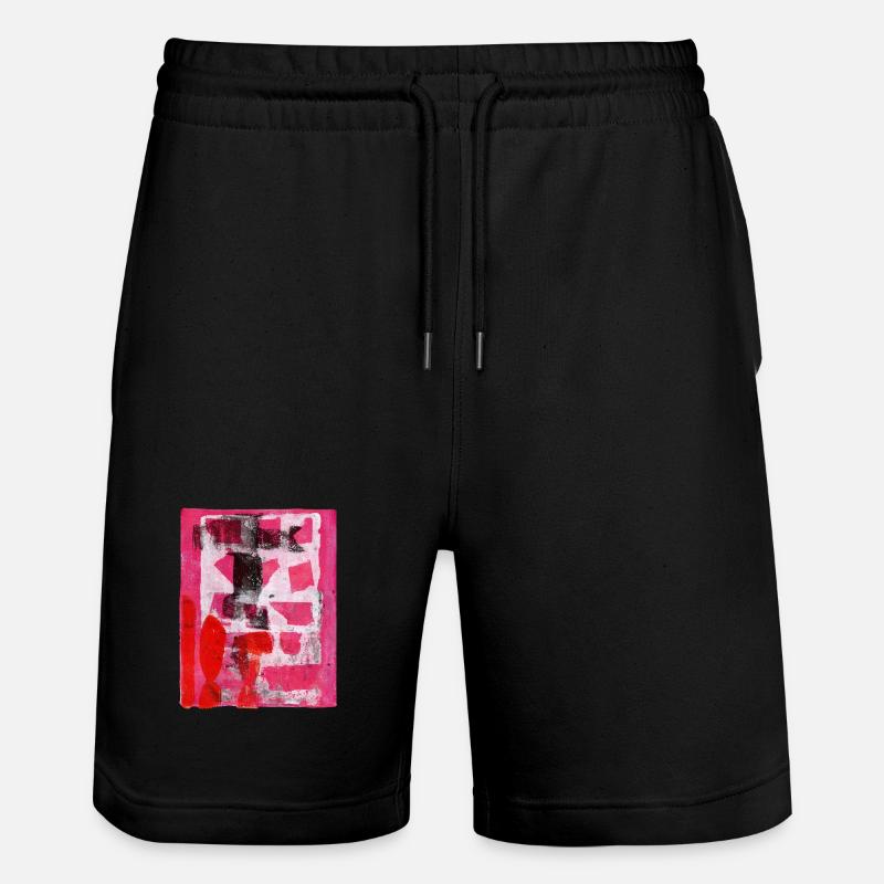 Abstrait Monoprint Street Art Impression Expressionnisme - Short de jogging bio TRAINER Stanley/Stella unisexe - noir