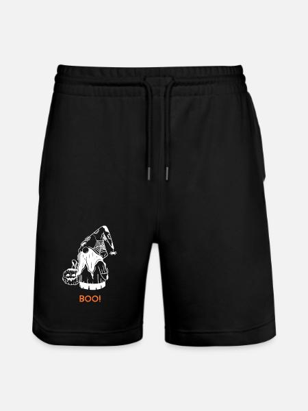 Halloween Gartenzwerg BOO Lustig  - Stanley/Stella Unisex Bio Joggingshorts Trainer  - Schwarz