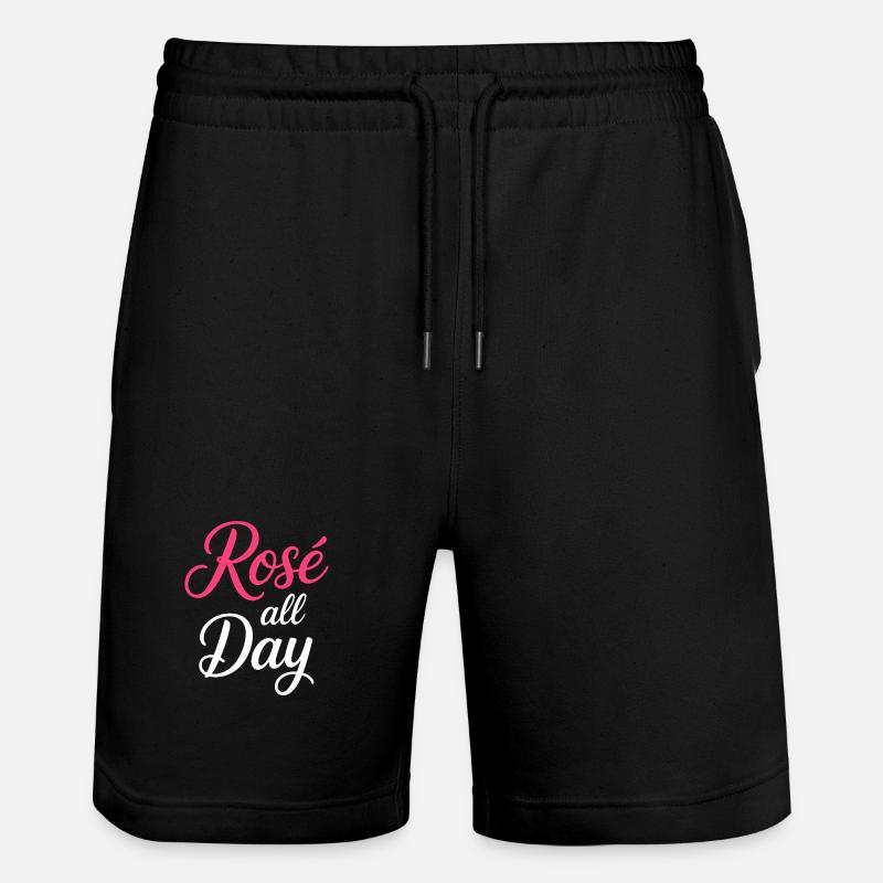 Rosé All Day Rosa - Short de jogging bio TRAINER Stanley/Stella unisexe - noir
