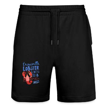 Trouville Lobster Lovers Club - Stanley/Stella Trainer Unisex Organic Jogging Shorts - black - Front - Nik (191cm) & Marisol (170cm)