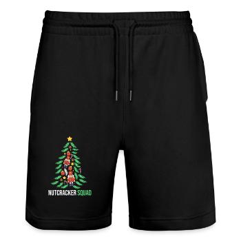 Casse-noisette de Noël - Short de jogging bio TRAINER Stanley/Stella unisexe - noir - Devant - Nik (191cm) & Marisol (170cm)