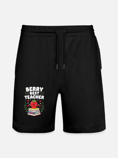 Berry Best Teacher Elementary Teacher - Stanley/Stella Trainer Unisex Organic Jogging Shorts - black
