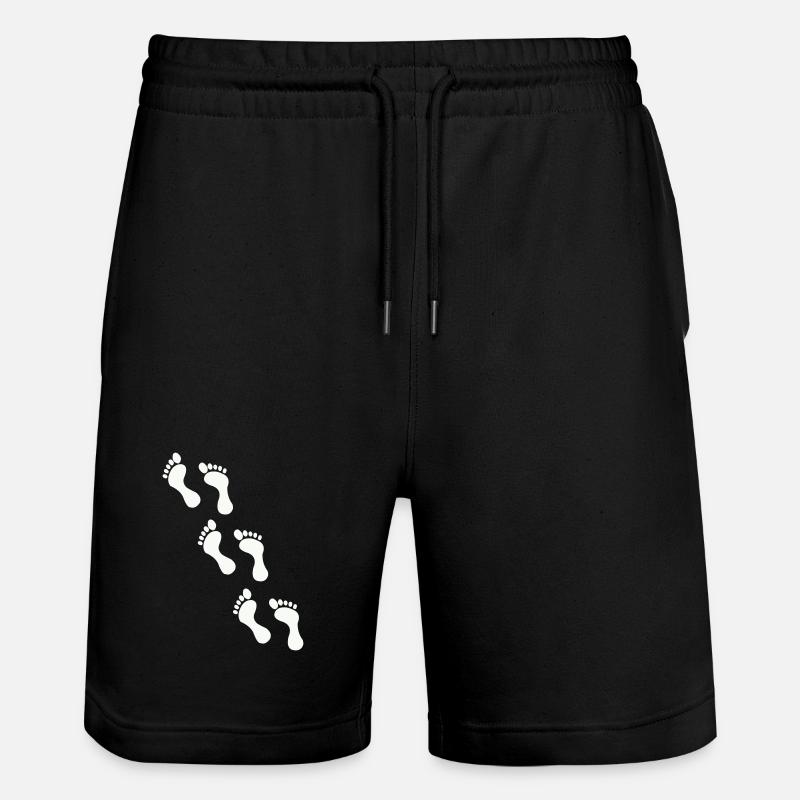 Petites empreintes sur noir - Short de jogging bio TRAINER Stanley/Stella unisexe - noir