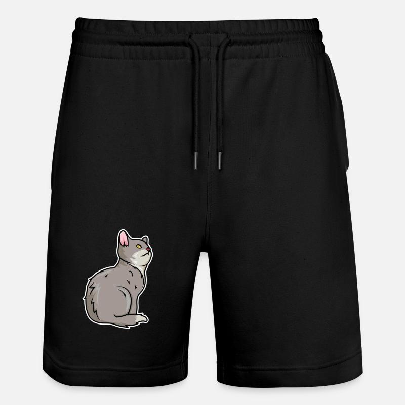 Dessin de chat - Short de jogging bio TRAINER Stanley/Stella unisexe - noir