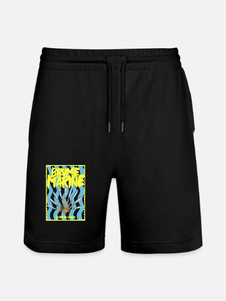 Marine mist and sardine fan - Stanley/Stella Trainer Unisex Organic Jogging Shorts - black