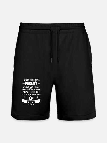 Nicht perfekt, aber toller Papa Papa Geschenk Vater - Stanley/Stella Unisex Bio Joggingshorts Trainer  - Schwarz
