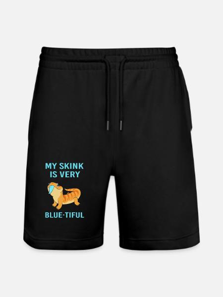 Lizard Blue Tongue - Stanley/Stella Trainer Unisex Organic Jogging Shorts - black