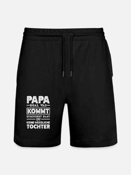 Funny Father's Day Gift Dad Beer - Stanley/Stella Trainer Unisex Organic Jogging Shorts - black