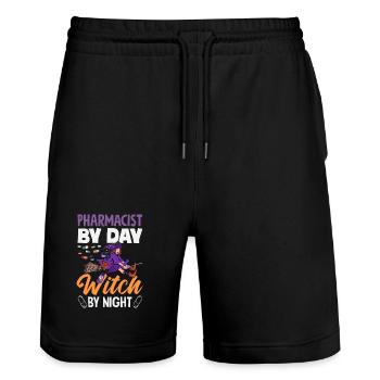 Apotheker Pharmazeutisch-technischer - Stanley/Stella Unisex Bio Joggingshorts Trainer  - Schwarz - Vorne - Nik (191cm) & Marisol (170cm)