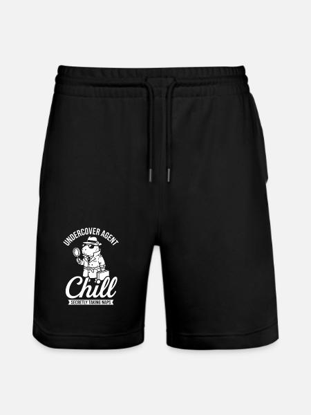 Undercover Agent Chill – Capybara - Stanley/Stella Trainer Unisex Organic Jogging Shorts - black