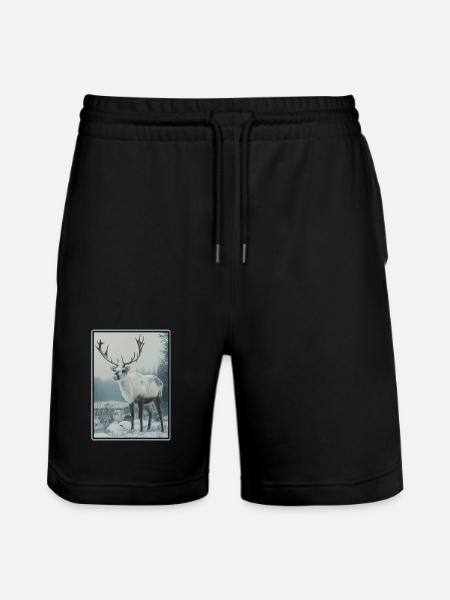 Reindeer Reindeer - Stanley/Stella Trainer Unisex Organic Jogging Shorts - black