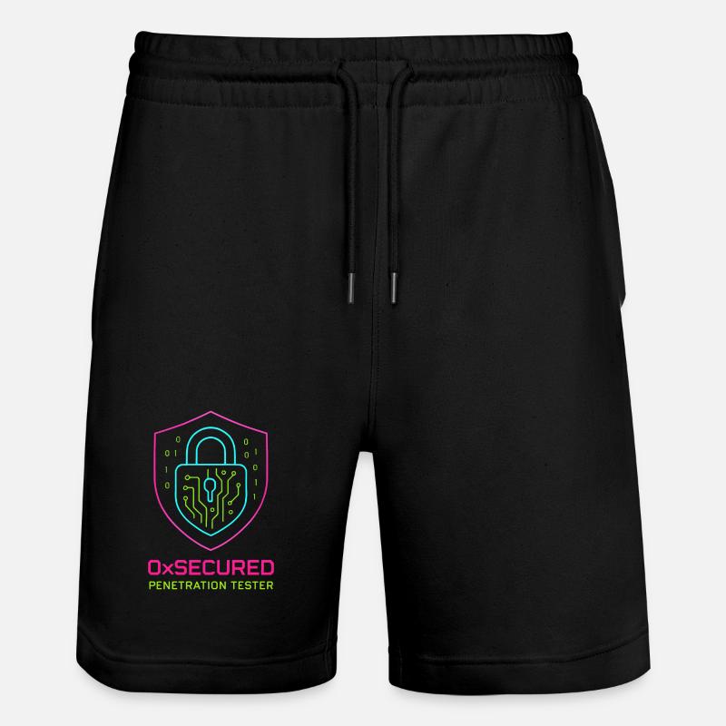Bouclier 0xSécurisé testeur d'intrusion cyber - Short de jogging bio TRAINER Stanley/Stella unisexe - noir