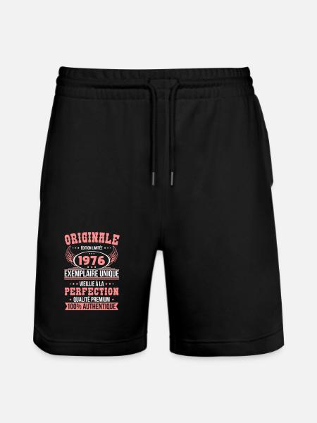 1976 – Unique example – Premium quality - Stanley/Stella Trainer Unisex Organic Jogging Shorts - black