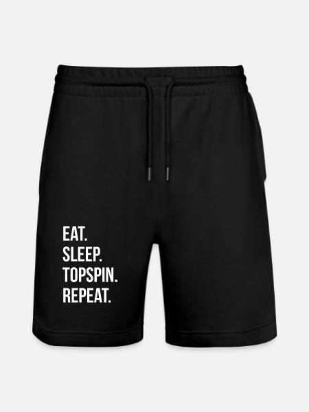 Eat Sleep Topspin Repeat - Stanley/Stella Trainer Unisex Organic Jogging Shorts - black