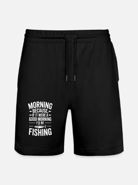 Morgenfisch-Zitat-Abschlag - Stanley/Stella Unisex Bio Joggingshorts Trainer - Schwarz