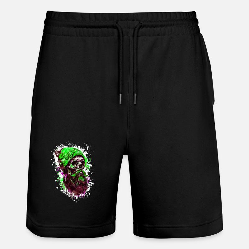 Crâne de bûcheron - Short de jogging bio TRAINER Stanley/Stella unisexe - noir