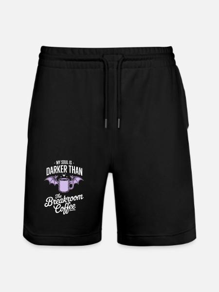 Darker Soul Breakroom Coffee Tee - Stanley/Stella Trainer Unisex Organic Jogging Shorts - black