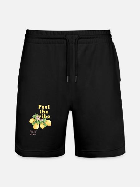 Feel the Vibe – Summer Lemon Drinks - Stanley/Stella Trainer Unisex Organic Jogging Shorts - black