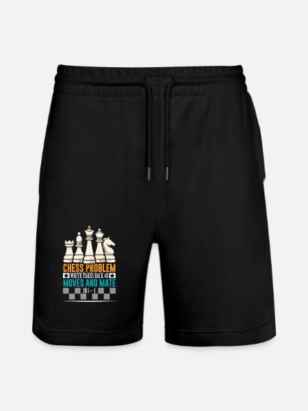Chess Chess Player Chessboard - Stanley/Stella Trainer Unisex Organic Jogging Shorts - black