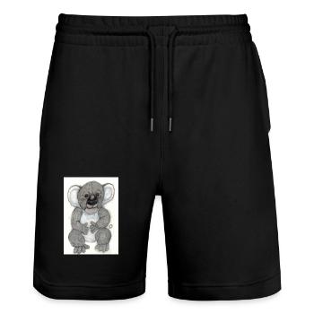 Koala - Short de jogging bio TRAINER Stanley/Stella unisexe - noir - Devant - Nik (191cm) & Marisol (170cm)