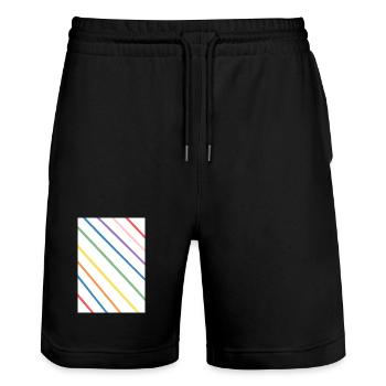 Creativity-Time - Stanley/Stella Unisex Bio Joggingshorts Trainer  - Schwarz - Vorne - Nik (191cm) & Marisol (170cm)