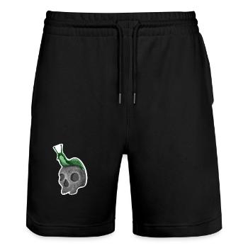 Schädel mit Schnecke - Stanley/Stella Unisex Bio Joggingshorts Trainer  - Schwarz - Vorne - Nik (191cm) & Marisol (170cm)