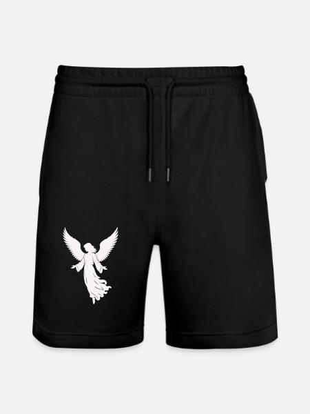 Angel silhouette with wings - Stanley/Stella Trainer Unisex Organic Jogging Shorts - black
