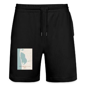Danemark du fjord de Ringkøbing - Short de jogging bio TRAINER Stanley/Stella unisexe - noir - Devant - Nik (191cm) & Marisol (170cm)