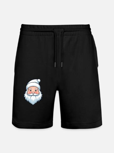 White Christmas Magic - Stanley/Stella Trainer Unisex Organic Jogging Shorts - black
