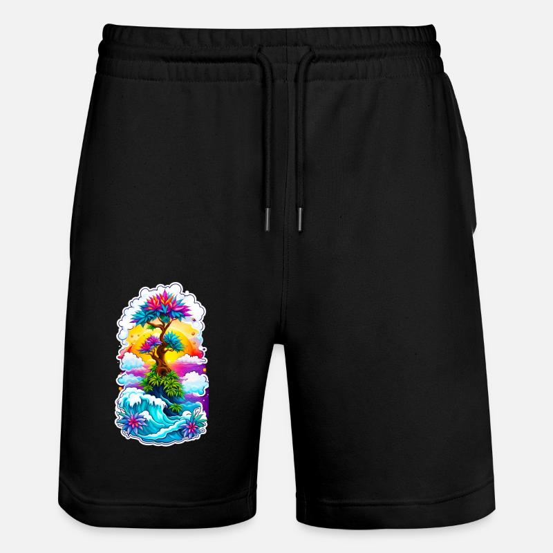 High waves 03 - Stanley/Stella Unisex Bio Joggingshorts Trainer  - Schwarz