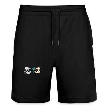 Tamilan Da: Pride & Identity - Stanley/Stella Trainer Unisex Organic Jogging Shorts - black - Front - Nik (191cm) & Marisol (170cm)