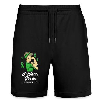 Schädel Hirn Trauma - Stanley/Stella Unisex Bio Joggingshorts Trainer  - Schwarz - Vorne - Nik (191cm) & Marisol (170cm)
