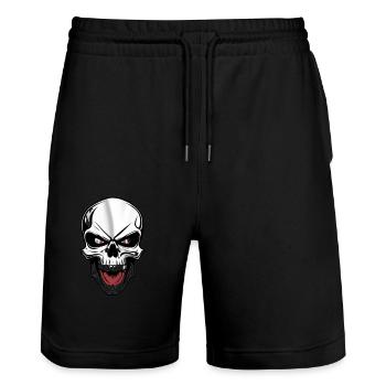 Crâne de musique rock - Short de jogging bio TRAINER Stanley/Stella unisexe - noir - Devant - Nik (191cm) & Marisol (170cm)