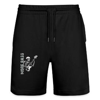 Plus Basse - Skeleton avec Basse - Short de jogging bio TRAINER Stanley/Stella unisexe - noir - Devant - Nik (191cm) & Marisol (170cm)